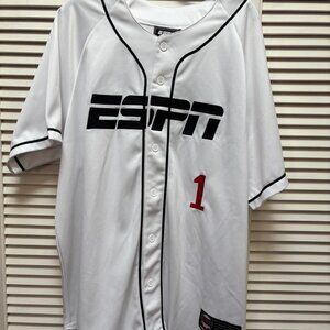 NWOT ESPN Baseball Jersey - White/black trim
